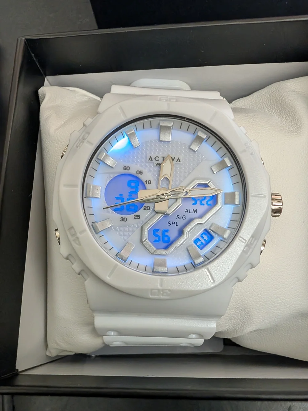 Ativa White Sport Hybrid Digital-Analog Watch